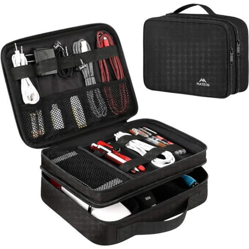 Electronics Organizer Travel Case,Water Resistant Cable Organizer Bag for Travel